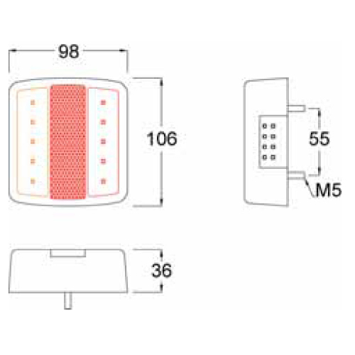 PILOTO LED 4 SERVICIOS miniatura 2